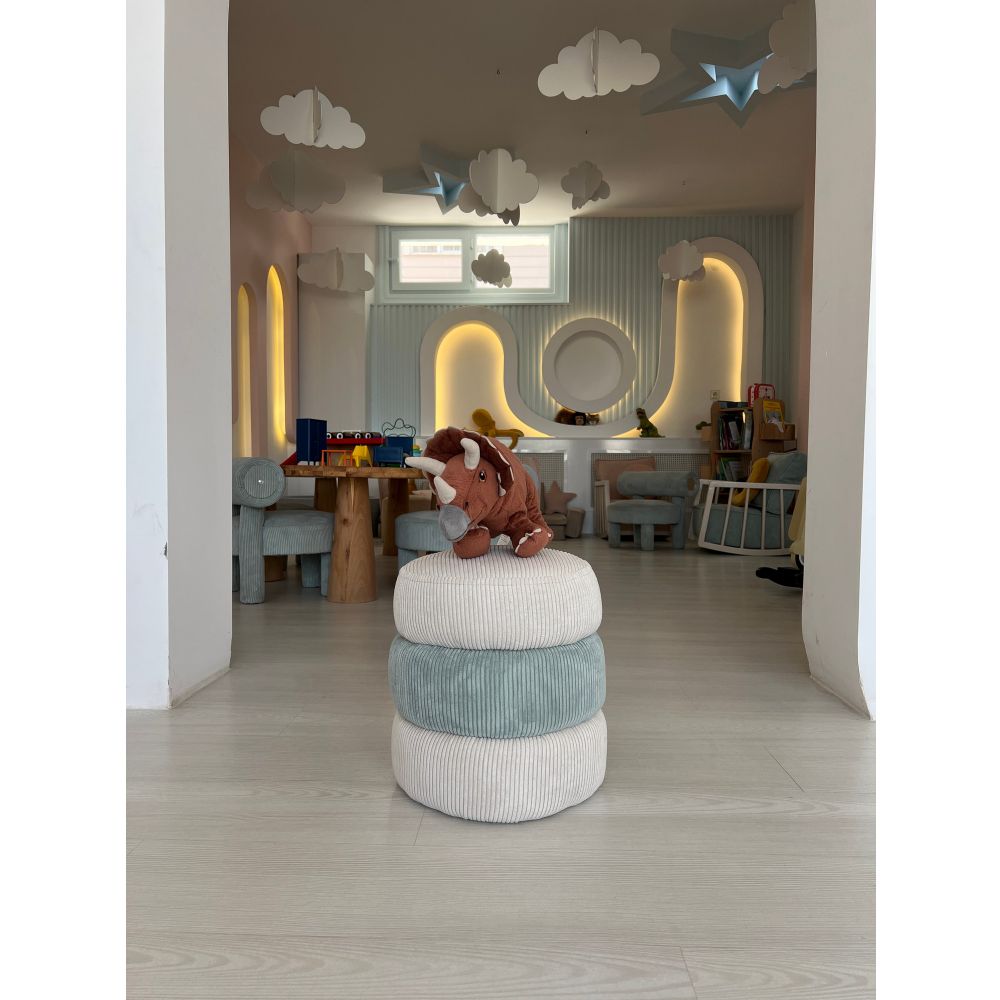 Miniboum - Plavi PlaviBijeli Pouf slika 2