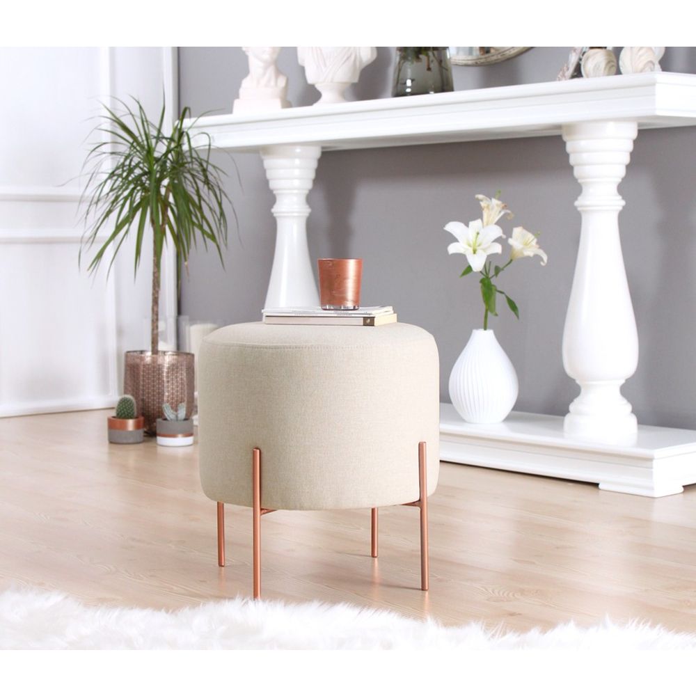 Copper 46 - Kremasti Pouf slika 3