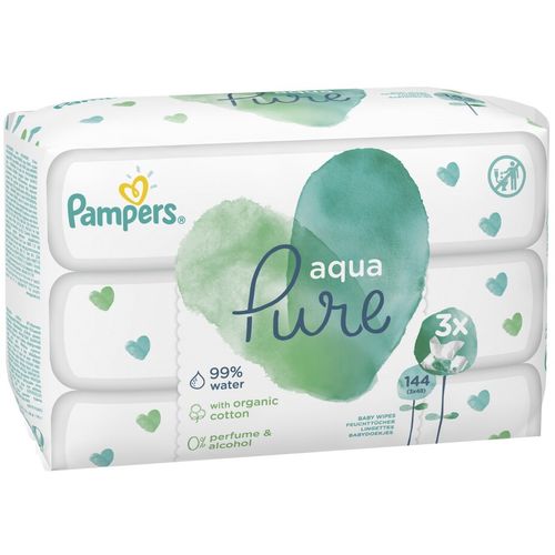 Pampers Wipes Aqua Vlažne maramice 3x48 kom slika 1