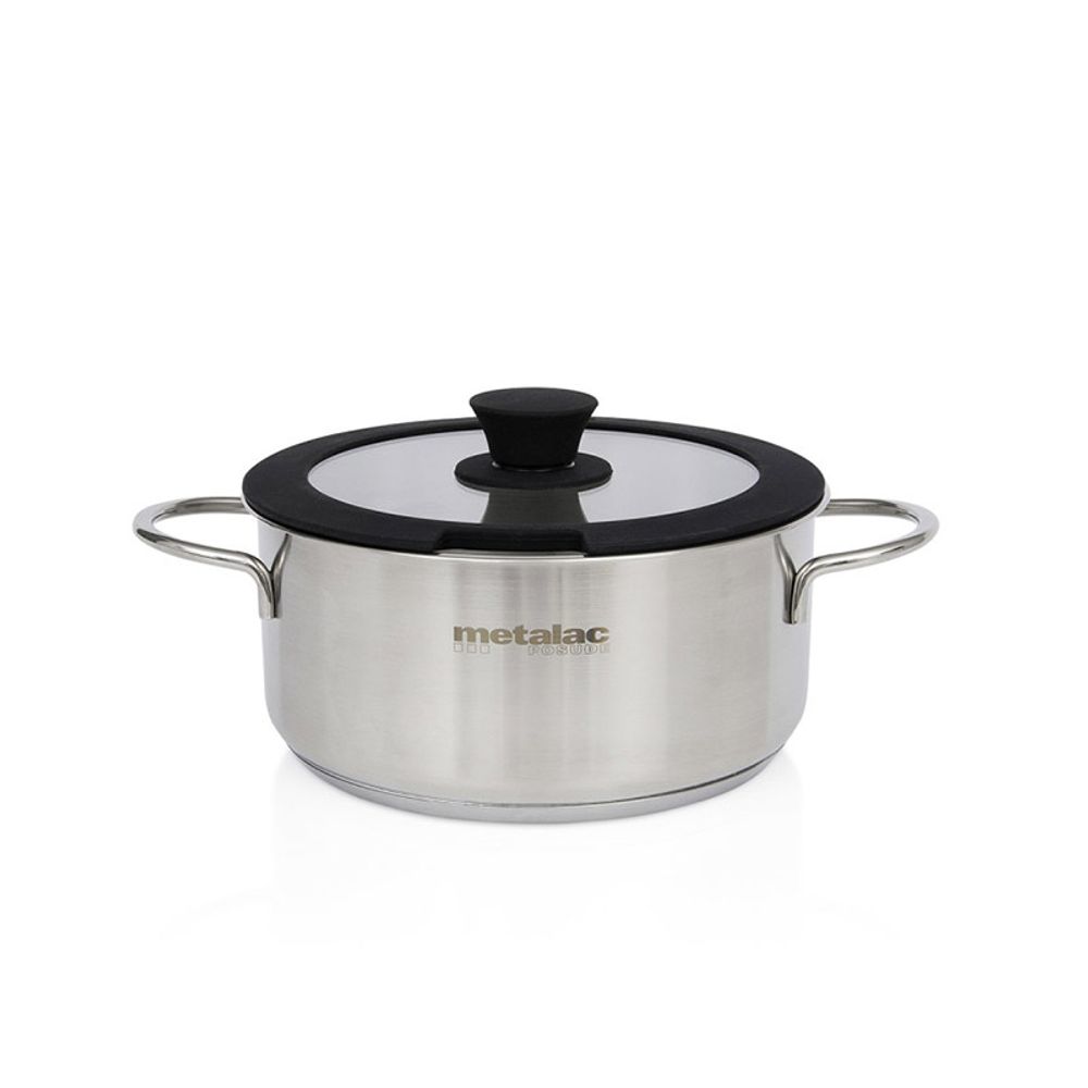 Metalac Šerpa Rea duboka - inox sa staklenim poklopcem 16 cm / 1.4 l slika 1