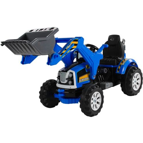 Traktor Backhoe Loader plavi - traktor na akumulator slika 2