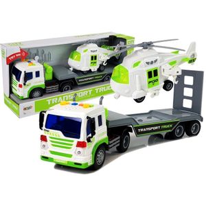 Kamion transporter helikoptera 1:16 bijelo-zeleni