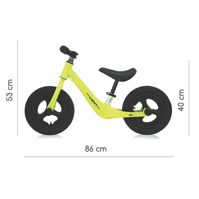 LORELLI LIGHT AIR Dječji Balansirajući Bicikl bez Pedala - Koordinacija pokreta i uvježbavanje ravnoteže za vožnju pravog bicikla!