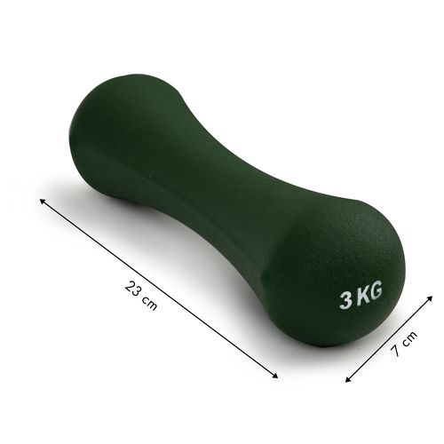 ModernHome bučice za vježbanje A2 2x3kg zelene slika 5