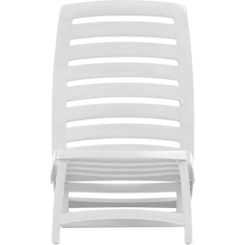 Sklopive stolice za plažu 4 kom plastične bijele slika 16