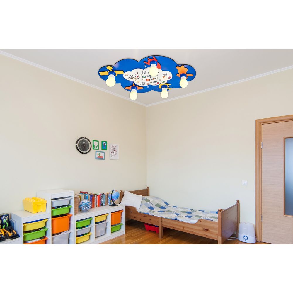 Plavi Luster L1536 sa Drvenim Tijelom slika 1