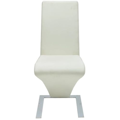 Blagovaonske stolice od umjetne kože 6 kom bijele slika 10