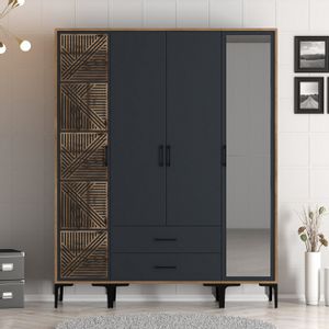 Kumsal PTR - Walnut, Anthracite Walnut
Anthracite Wardrobe