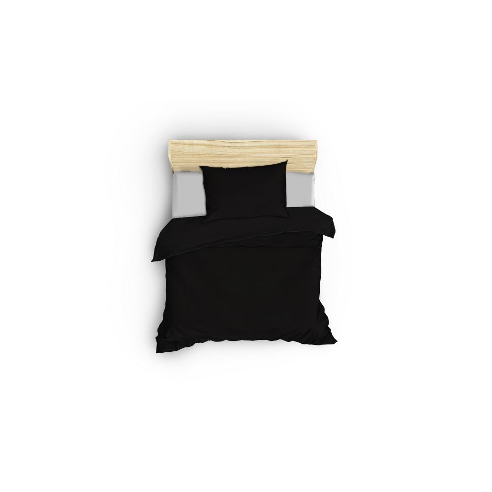 Elegant - Black Black Satin Single XXL Quilt Cover Set (DE) slika 2