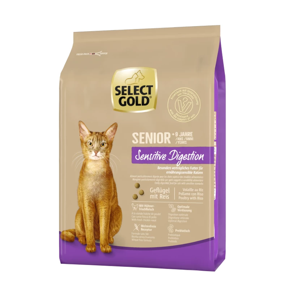 Select Gold Cat Sensitive Digestion Senior perad s rižom slika 1