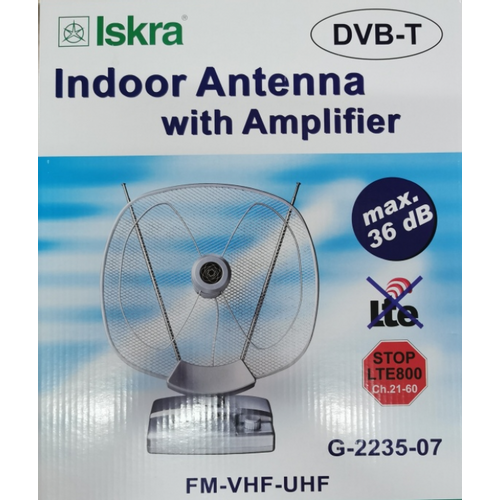 Antena Iskra G2235-07 sobna sa pojacalom, UHF/VHF, dobit 36dB, 220v + 12v FO slika 2