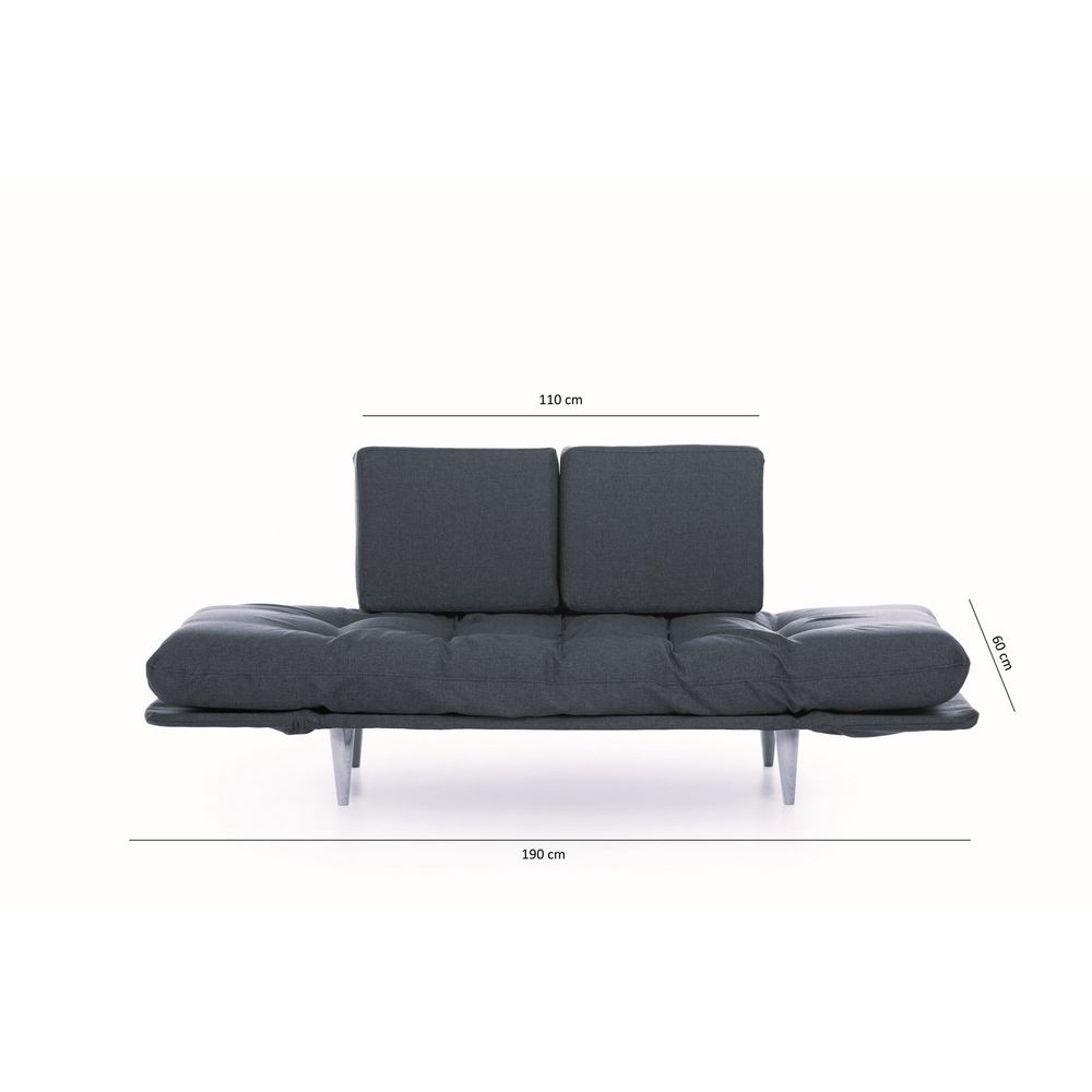 Nina Daybed - Tamno Crvena GR105 Trokrvni Sofa-Krevet slika 9