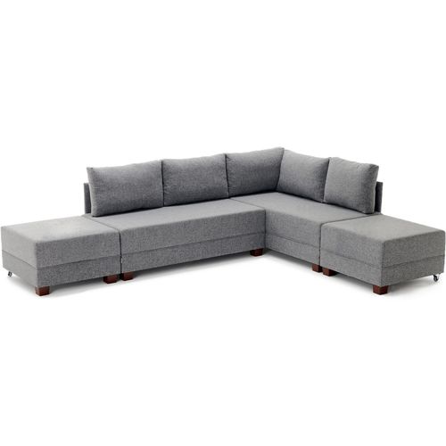 Atelier Del Sofa Kutna garnitura na razvlačenje BELLA SOFT, desna, siva, Fly Corner Sofa Bed Right- Grey slika 3