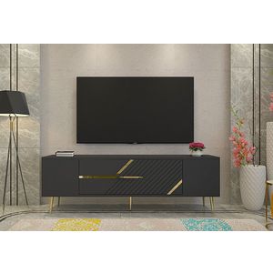 TV stalak Dekolp5, boje antracit i zlatna