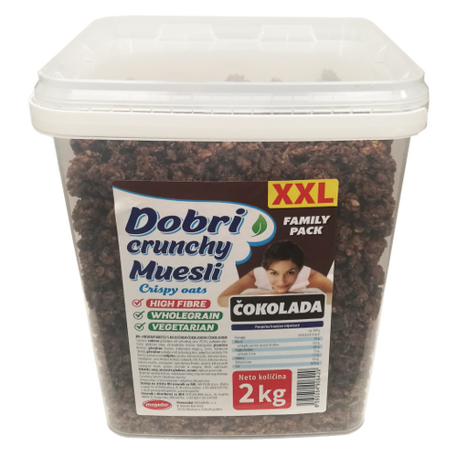 Dobri crunchy muesli XXL sa čokoladom 2kg slika 1