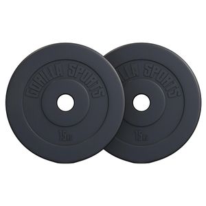 Set plastičnih olimpijskih tegova 30 kg (2 x 15 kg)