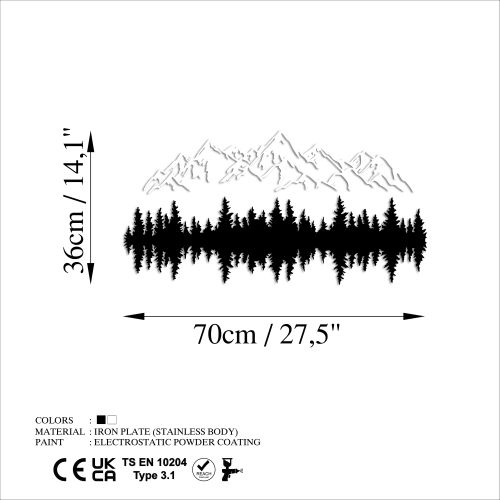 Wallity Metalna zidna dekoracija, Nature And Mountain - 16 slika 6