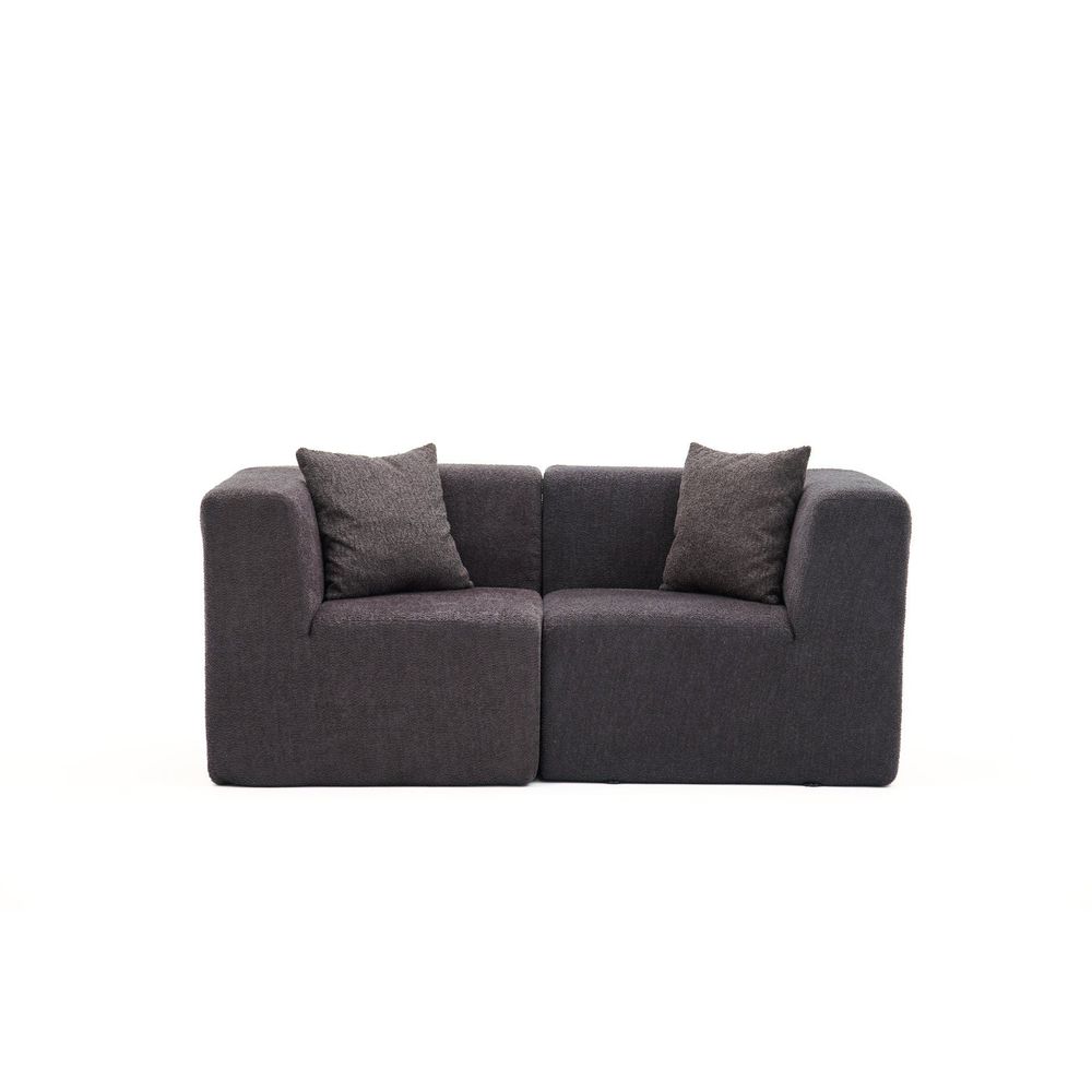 Dvosjed Sofa Raks - antracitna boja slika 4