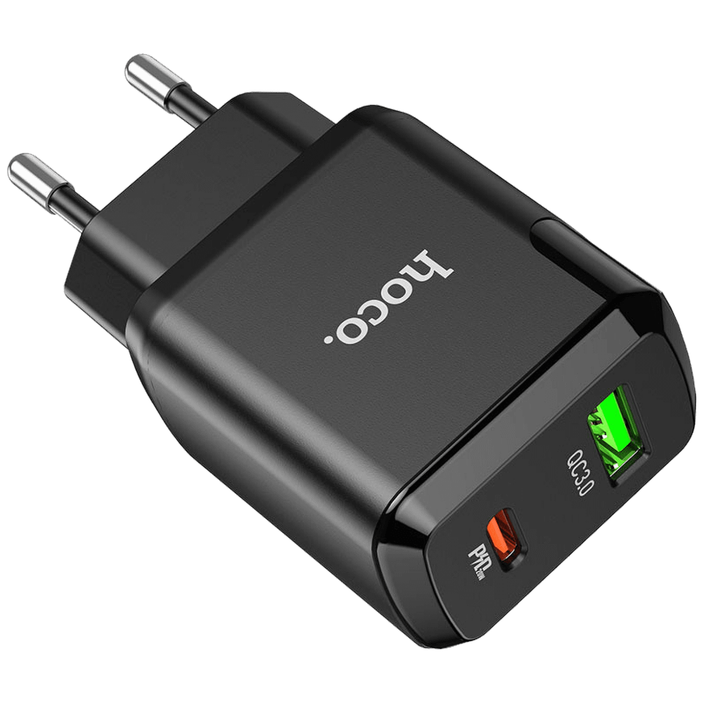hoco. Punjač kućni, brzi, PD 20W, QC3.0 18W - N5 Favor Black slika 2