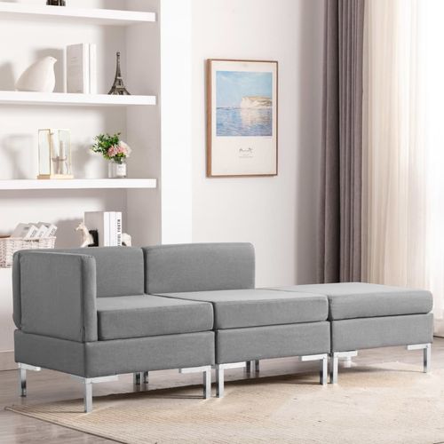 3-dijelni set sofa od tkanine svjetlosivi slika 14