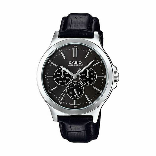 Muški sat Casio MULTIFUNCTION BLACK, LEATHER - Crna (Ø 41,5 mm) slika 1