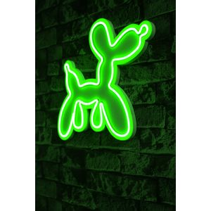 Wallity Ukrasna plastična LED rasvjeta, Balloon Dog - Green