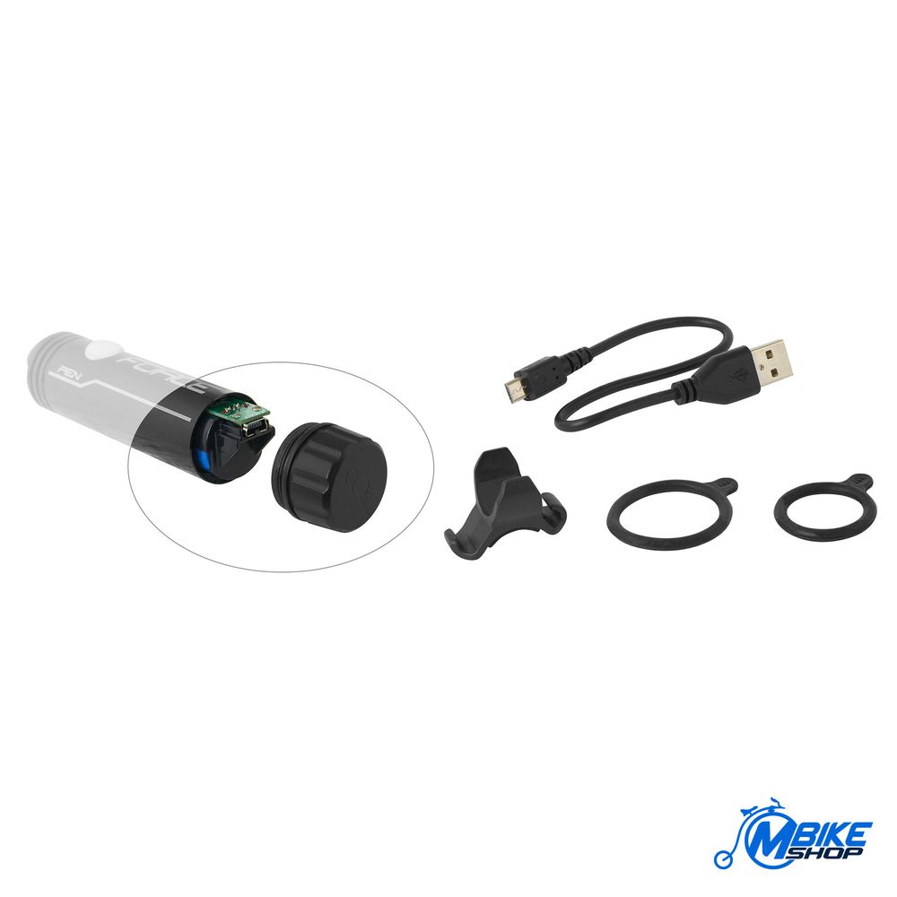 Force Prednje svjetlo za bicikl Pen 200LM USB Black slika 2