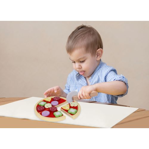 EcoToys 4221 drvena pizza s rezačem slika 3