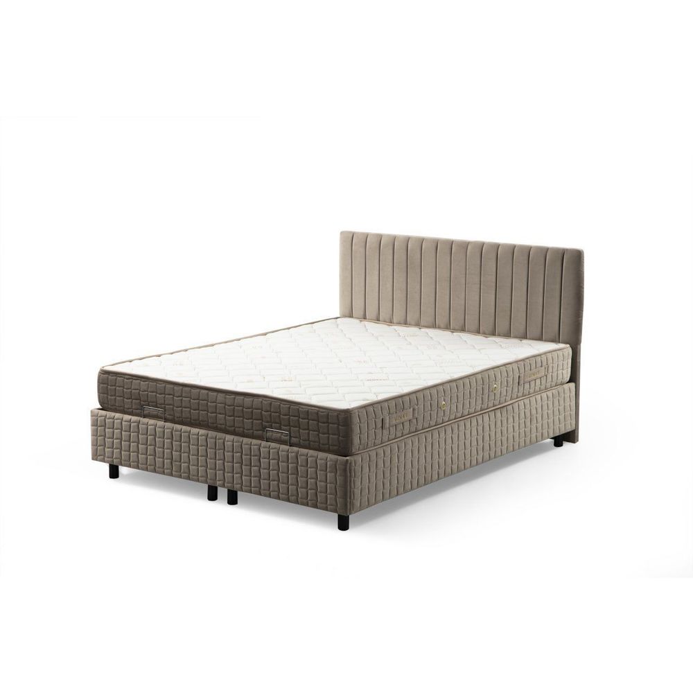 Komplet Kreveta Safir 120 x 200 - Braon, Jednostruki Dušek, Podnica i Uzglavlje slika 3