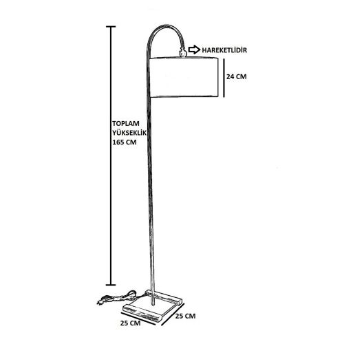 Podna lampa 8585-2 Gold Black slika 3