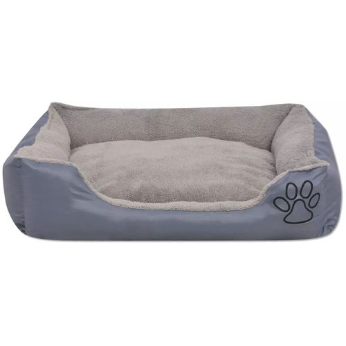 Krevet za pse s podstavljenim jastukom veličina S sivi slika 16