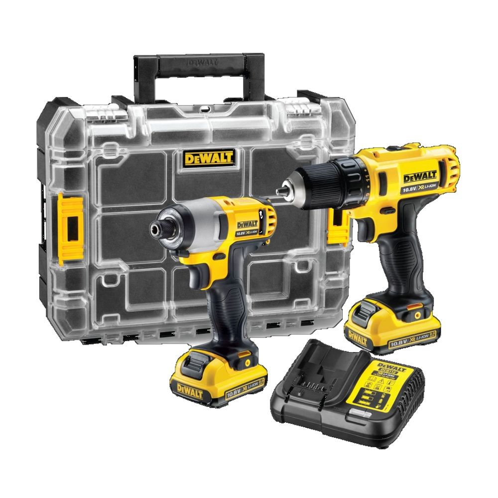 DeWalt Set Aku Udarni Odvijač + Bušlica – Odvijač Li-ion 10,8V 2×2,0Ah DCK211D2T slika 1