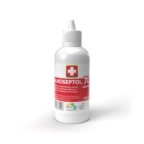 Alkoseptol 70% medicinski alkohol rastvor 100ml, Apo-Hospital slika 1