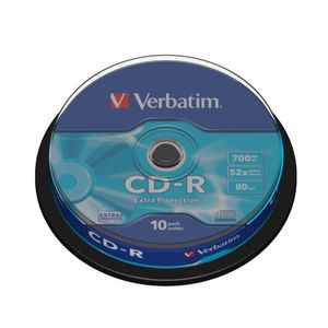 CD-R Verbatim #43437 700MB 52x sp10 Extra Protection