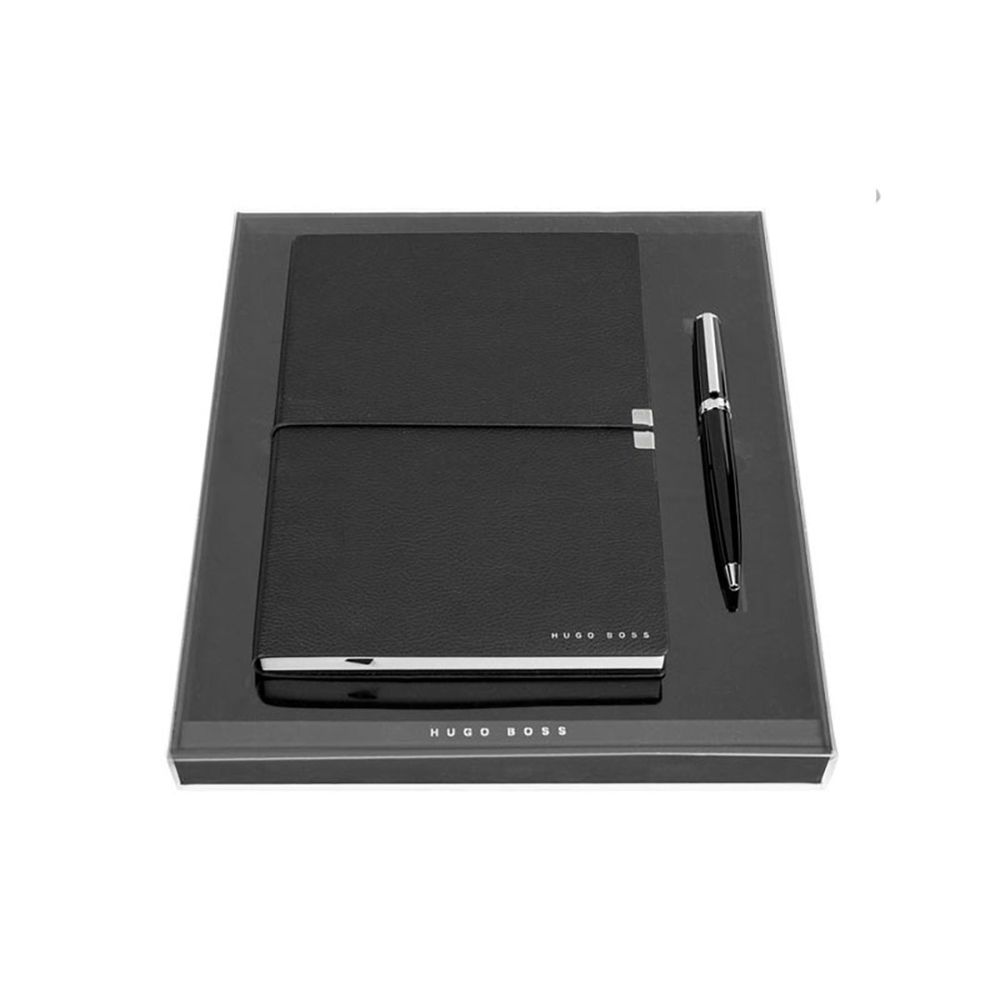 Hugo Boss set hemijska olovka + notes A5 HPBH124A, crni slika 1