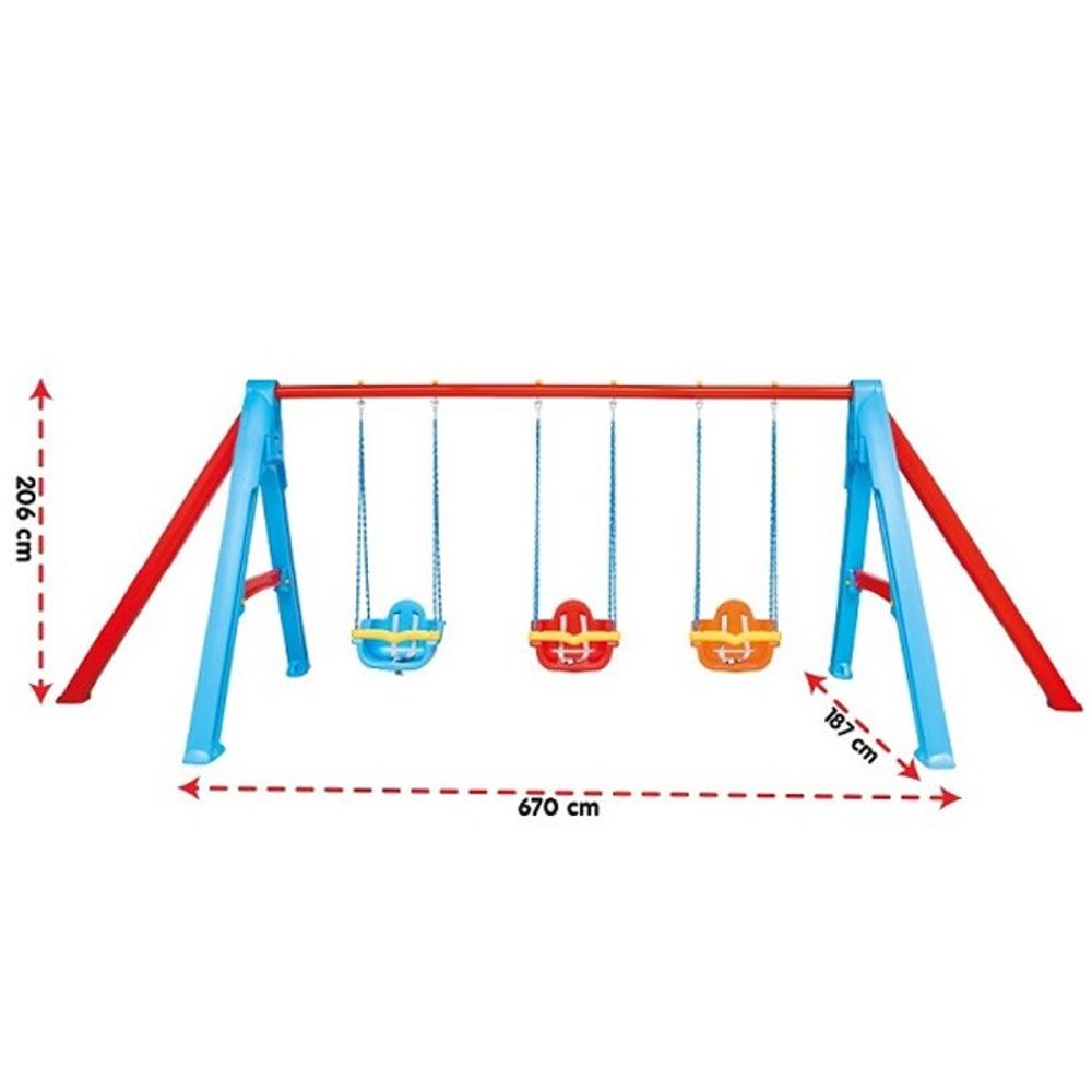 Pilsan Ljuljačka za djecu Swing, 3 sjedišta slika 2