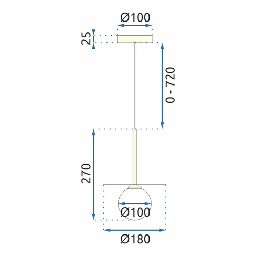 TOOLIGHT Viseća svjetiljka Gold Zlatno sjenilo 10 cm APP939-1CP slika 5