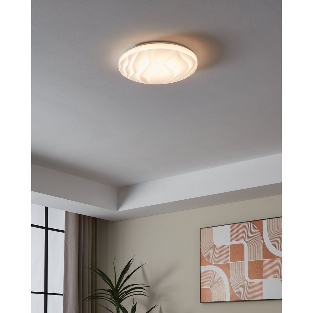 Eglo Benariba Zidna/Stropna LED Lampa, 17,3W, 2000lm, Promjer 330mm, Bijela Plastika slika 2