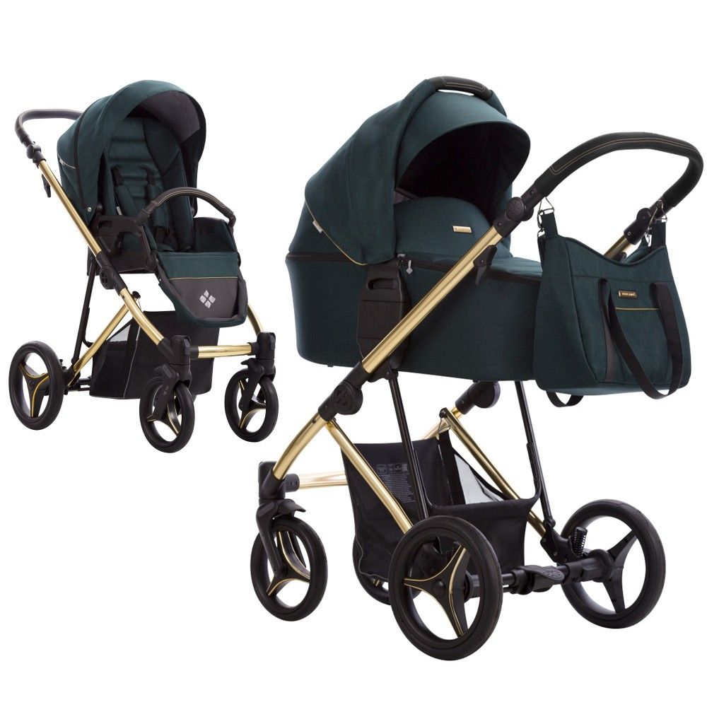 Bebetto Kolica Flavio Premium Class - Set 2u1 Gold 01 slika 1