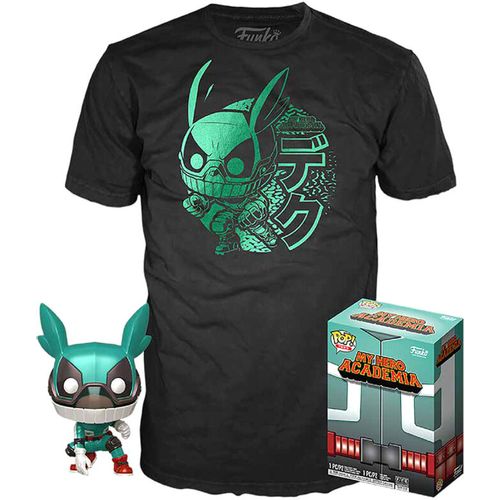 Set POP figure & Tee My Hero Academia Deku with Helmet size S slika 1