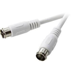 SpeaKa Professional SAT priključni kabel [1x F-brzi muški konektor - 1x F-brzi muški konektor] 5.00 m 75 dB  bijela