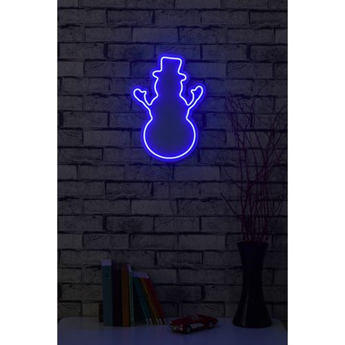 Wallity Ukrasna plastična LED rasvjeta, Snowman - Blue slika 11