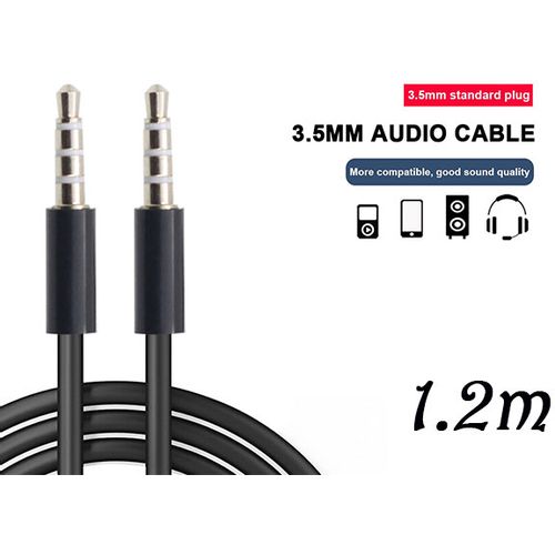 Xwave Audio kabl 3.5mm-3.5mm AUX 1.2m crni slika 1