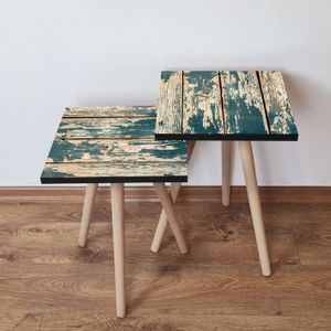 Nesting stolovi 2Shp5 - (2 komada) - boje: zelena, krema