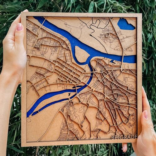 3D mapa grada "Beograd" (Braon, Novo) slika 1