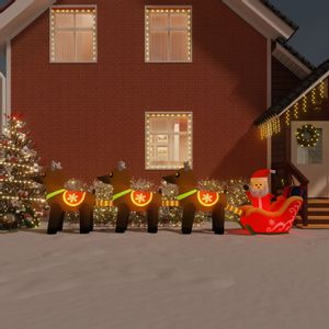 Božićni ukrasni Djed Mraz i sob na napuhavanje LED 138 cm