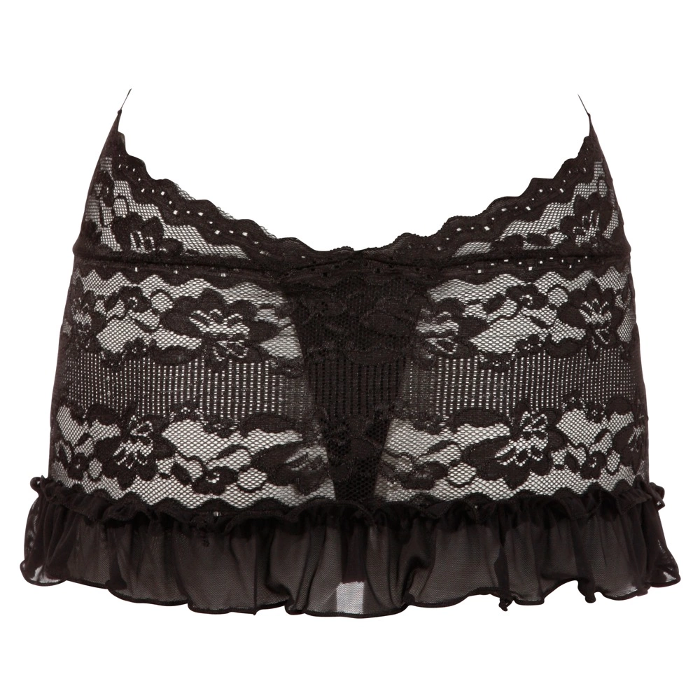 Cottelli LINGERIE Čipkasta haljina crna XL slika 6
