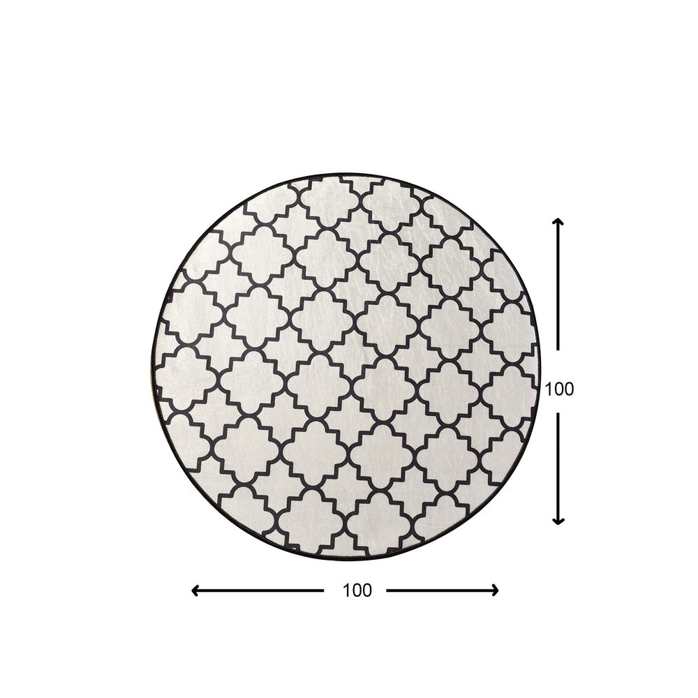 Šareni Tepih Kupa - Bijela Multikolor (100 cm) slika 4