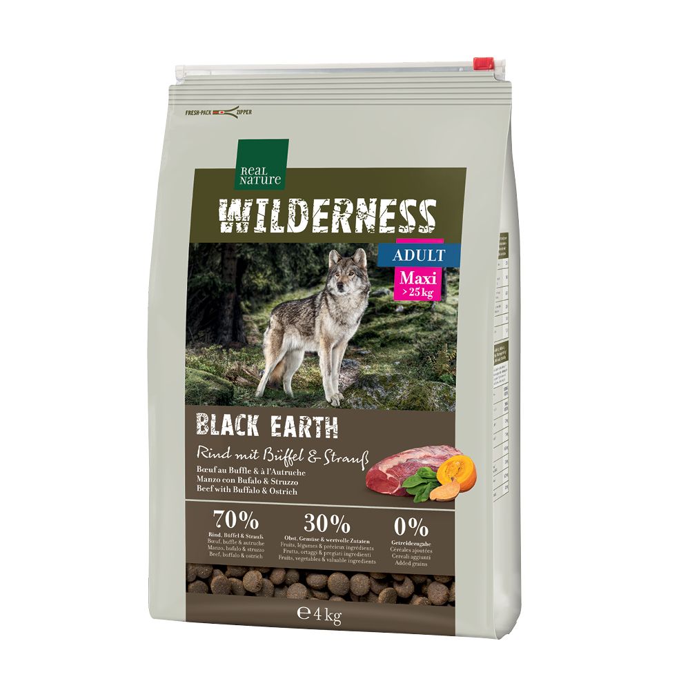 Real Nature Wilderness Adult Large Breed govedina s nojem i bizonom 4 kg slika 1