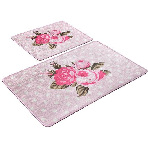 Colourful Cotton Kupaonski tepih u setu (2 komada), Monet - Pink slika 2
